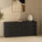 Clive 72" Mid-Century Modern 6-Drawer Double Dresser in Black and Gold-229976695