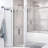 Duel 56-59 x 55 x 59 in. 8 mm Bypass Tub Door for Alcove Installation with Clear glass in Matte Black & Chrome-123524290