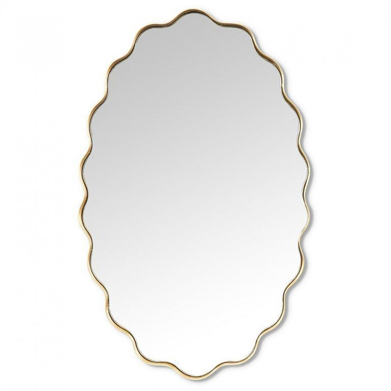 Scallop Edge Oval Mirror