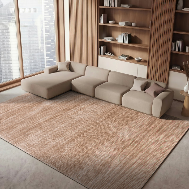 Aaishah Light Brown Area Rug, Square 8'
