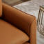 Canapé rembourré en cuir 2 pièces, fauteuil de chambre simple de style nordique rétro avec balcon-344908588