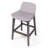 Modern Upholstered Counter Stool With Walnut Base