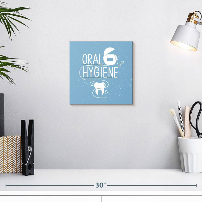 Alcaraz typographie d'hygiène buccale, H 10 po x l 10 po