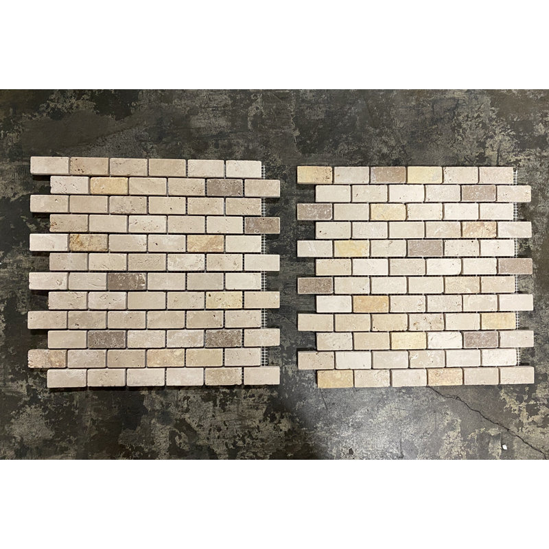 Carreau de mosaïque en travertin
