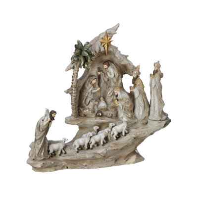 Figurine d'escalier avec crèche de mouton