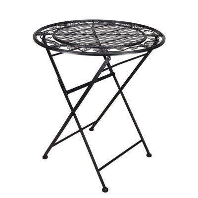 Barcelona Round Steel Yes Outdoor Bistro Table , 27.5 " W 27.5 " D