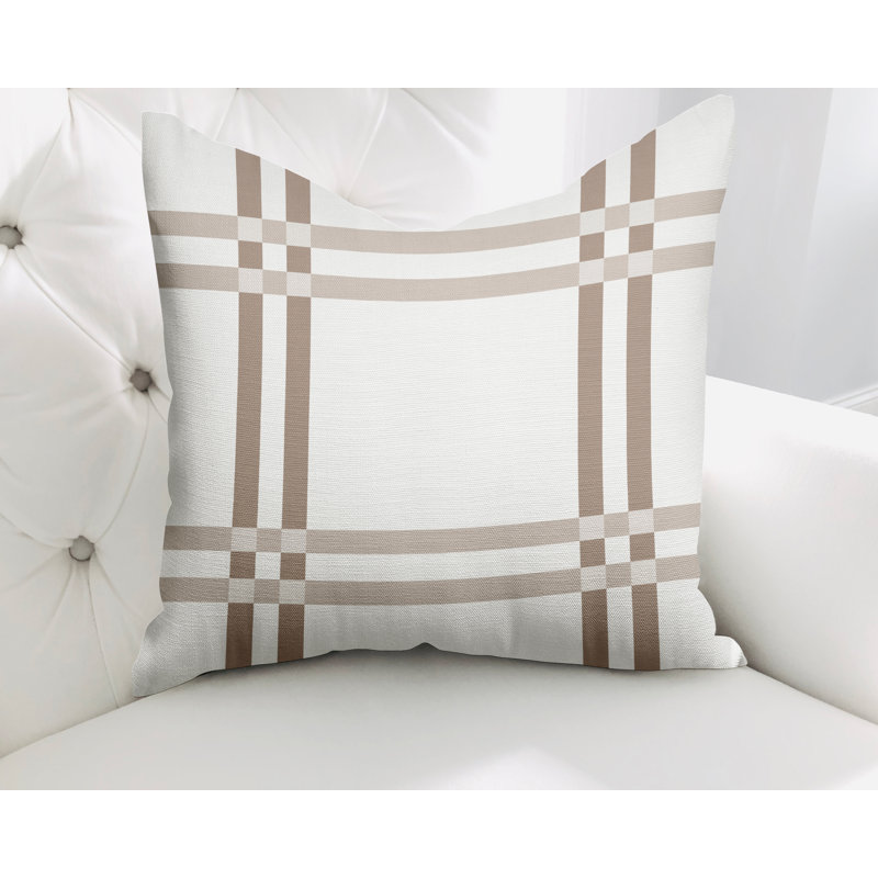  Housse et insert de coussin en coton Thea, L 15 po x H 15 po, Taupe