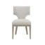 Ensemble de 2 chaises d'appoint au fini lin et champagne
