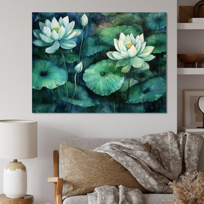 «Green Lotus Pond I», reproduction sur toile