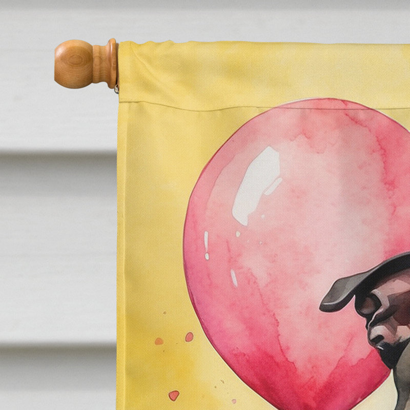 Drapeau «Happy Birthday House», Staffordshire bull terrier