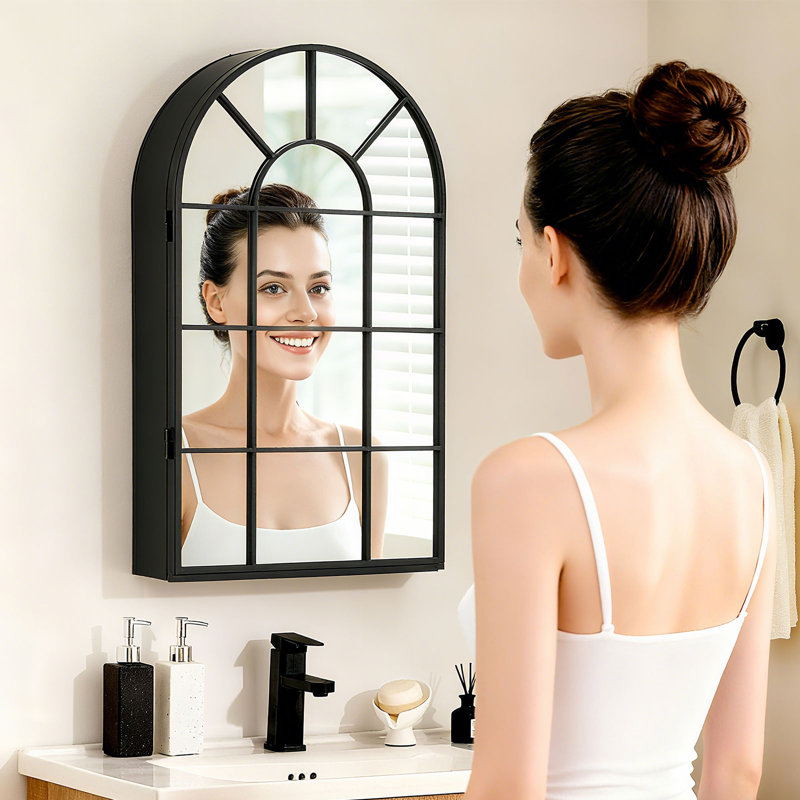 50mm W 80mm H Wall Mounted Required Medicine Cabinet Mirror