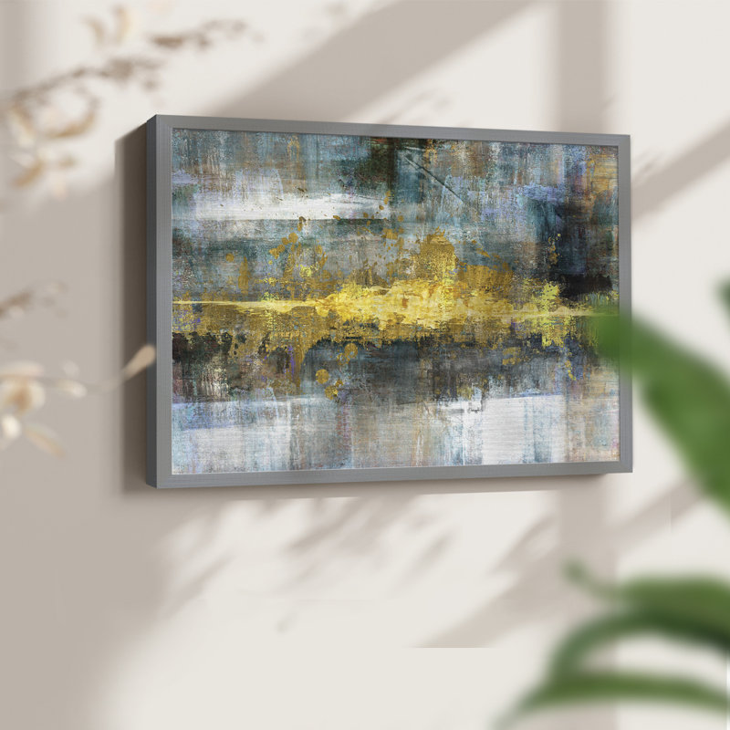 Frequency -Framed Print - Restickable, 16" H x 20" W, Grey