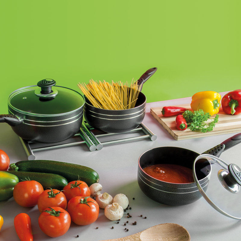 UNA 6 - Piece Aluminum Cookware Set