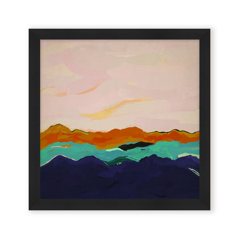 Nature Inspired Twilight Silhouette, 48" H x 48" W, Framed Canvas, Brown