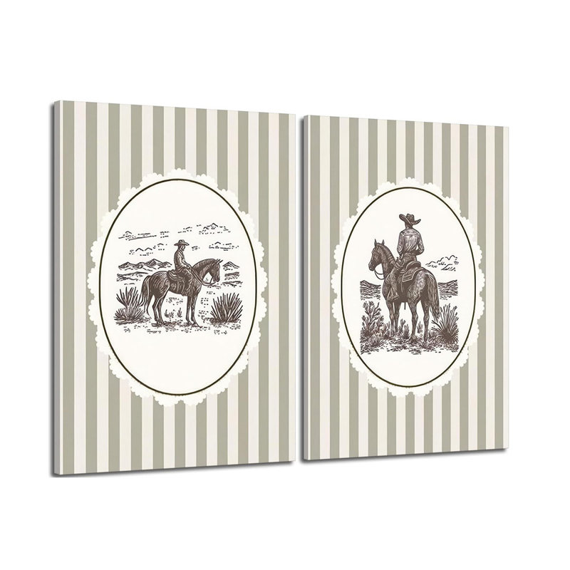 2 Piece Wrapped Canvas Wall Art