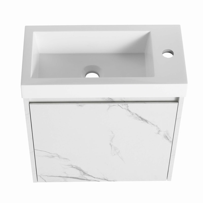 Meuble-lavabo simple 9,9 po avec plateau en bois manufacturé