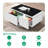 Modern Smart Coffee Table With Built-In Fridge, Bluetooth Speaker, Wireless Charging, Touch Control Panel, USB Ports, Outlet Protection, Atmosphere