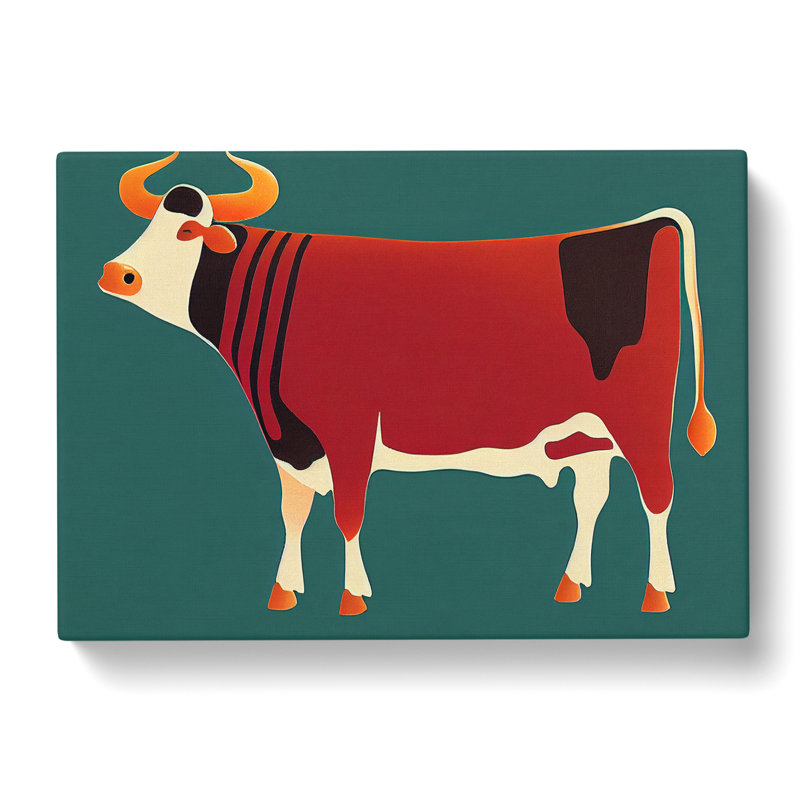 Lovely Cow Abstract - Wrapped Canvas, 40cm H x 60cm W x 3cm D