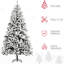 7.5' Tall Artificial Christmas Tree With Flocked Snow Feature, Realistic, Flame Retardant, Easy Assembly Presented Details, , Method