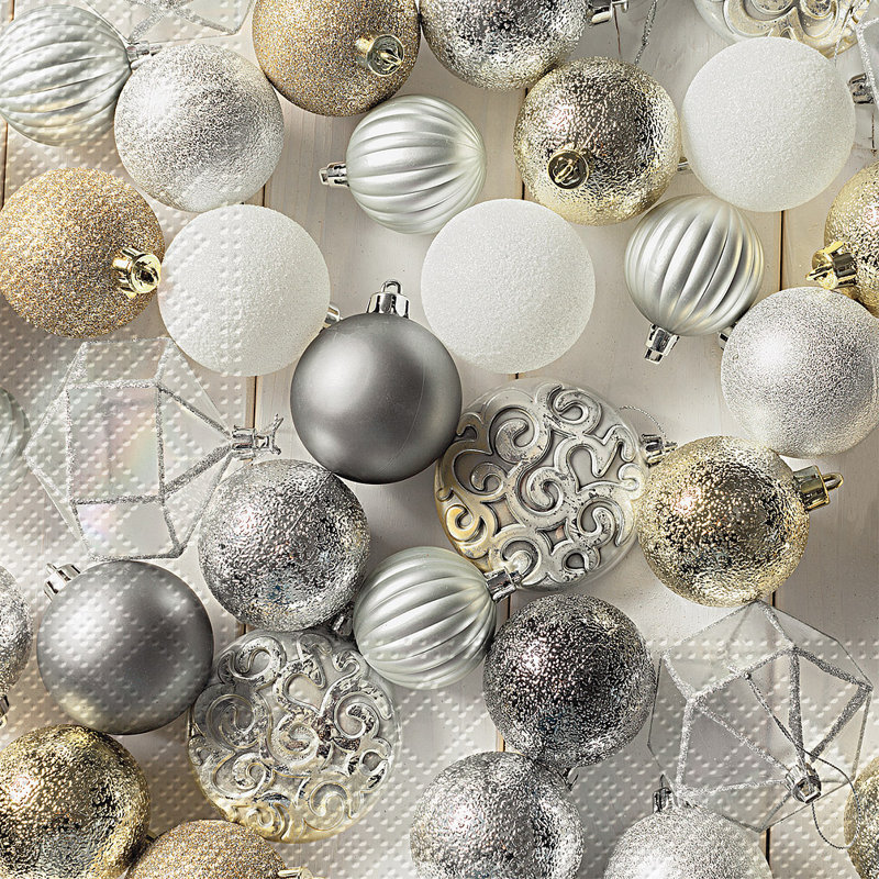 Serviettes jetables en papier Glamour Christmas Ornaments
