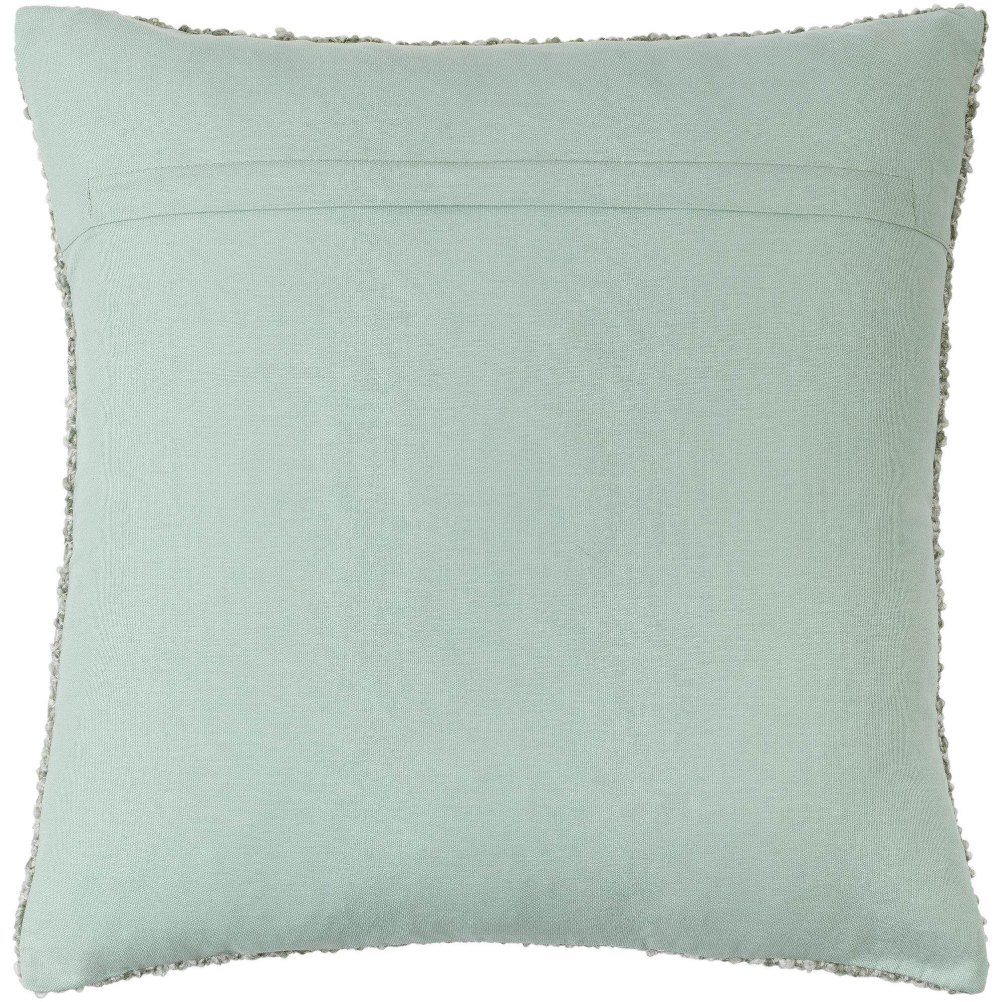 Tamari Pillow Cover, 20"H x 20"W, Green, Polyester/Polyfill