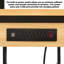 Établi réglable de 71 pouces avec planche suspendue, établi de table en bois robuste avec roulettes, prise CA / USB, convient au garage, studio, bureau, maison, noir et brun