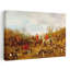 Autumn Fox Hunt Classic Traditional Abstract Dog Fox Horse Autumn Landscape Wall Art Print by Mathieu - Wrapped Canvas Print-1114866673