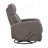 1Pc Glider Recliner Chair With Swivel Motion Mocha Leather Upholstery Luxury Comfort Solid Wood Living Room Furniture-1246075517