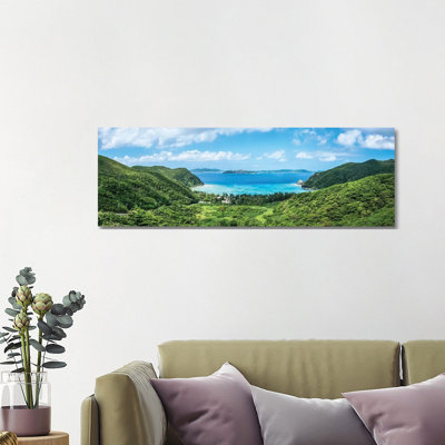 Tokashiku Beach Panorama, Tokashiki Island, Kerama Islands Group, Okinawa by Jan Becke - Wrapped Canvas Panoramic Print