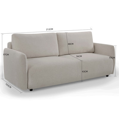 Noah 3 Seater Sofa Bed