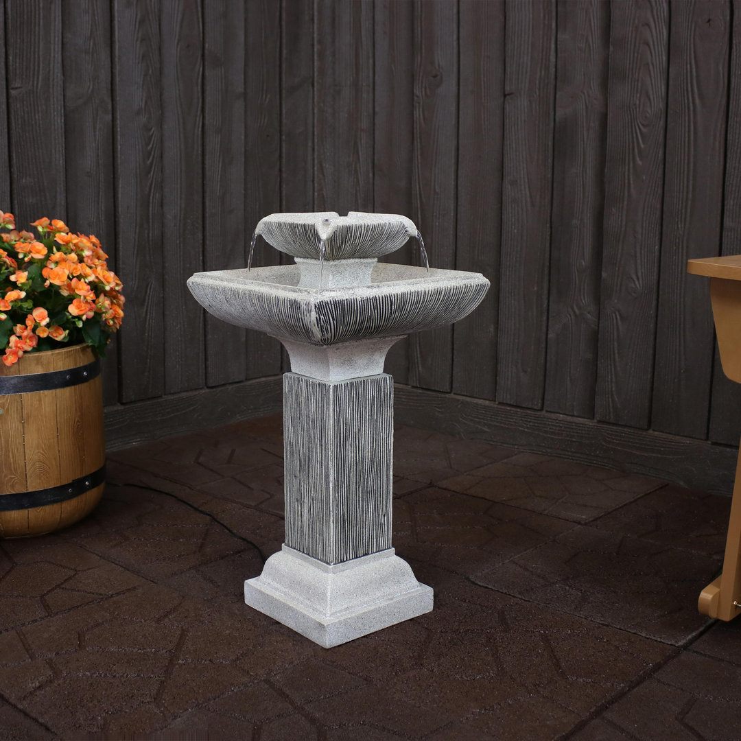 Weather Resistant Floor Fountain with Light SunnyDaze Decor
