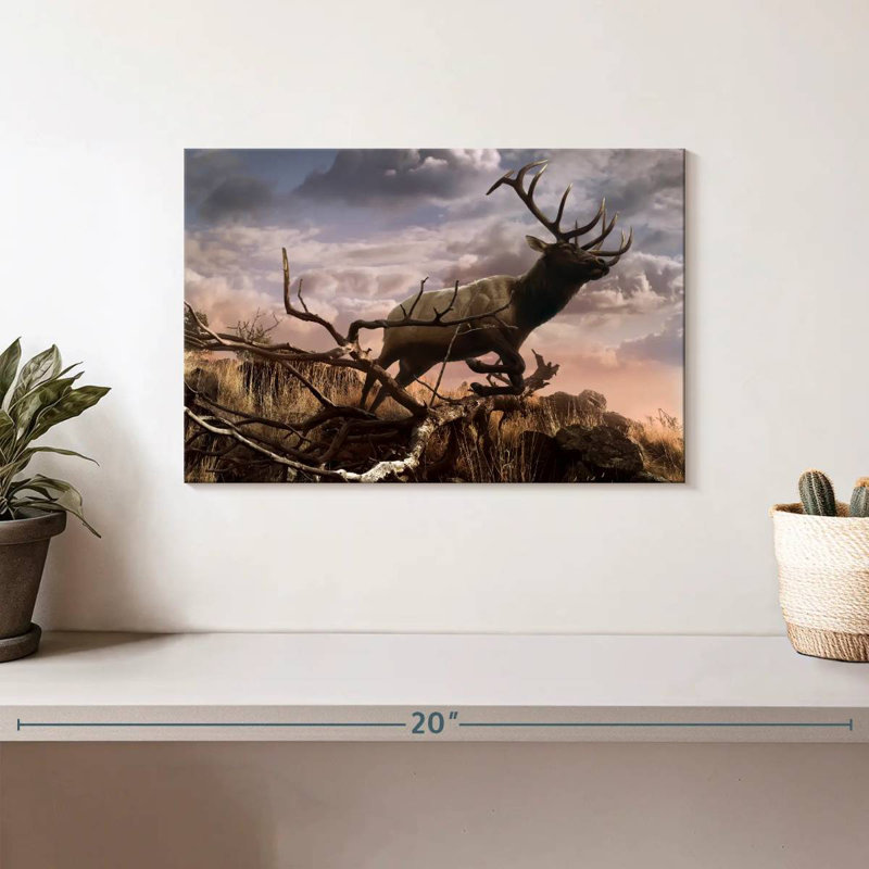 Brampt Elk Adventure, 8" H x 12" W