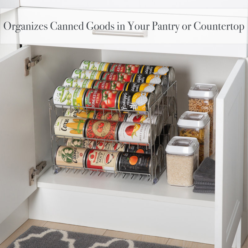 Steel Can Organizer, Chrome
