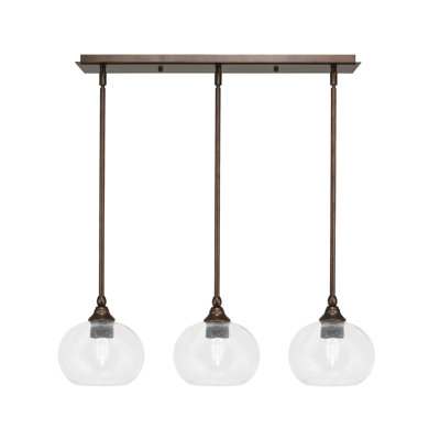 3 Light Stem Hung Linear Pendalier