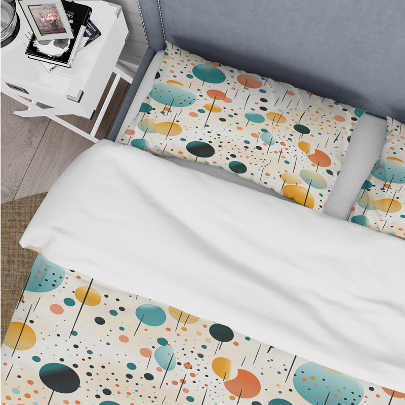 Ensemble de housse de couette à pois Aastrnu, Housse de couette pour grand lit et 2 taies décor
