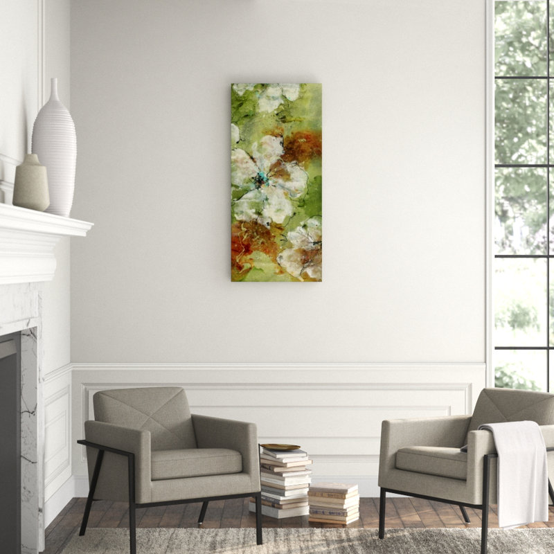 Flourish II Painting, Image Knife Gel, 48" H x 22" W 