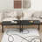 Modern Minimalist Coffee Table Set, Rectangle Coffee Table With Splicing Design-1446998156