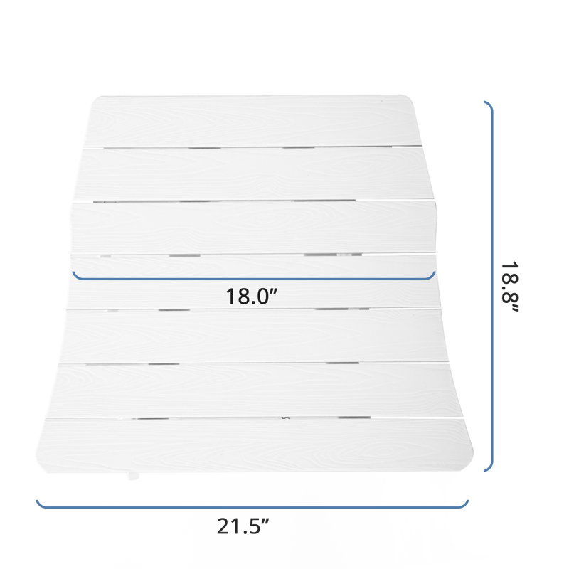 Chaise Adirondack en plastique avec table Dutta, Blanc