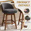 Tabouret de bar pivotant moderne rembourré Detweiler-136839862-138212821