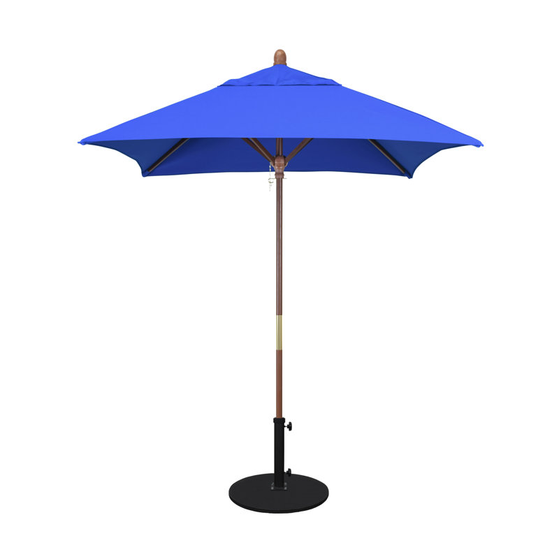Parasol de marché carré 6 pi Yaritza, Toile Sunbrella® bleu pacifique