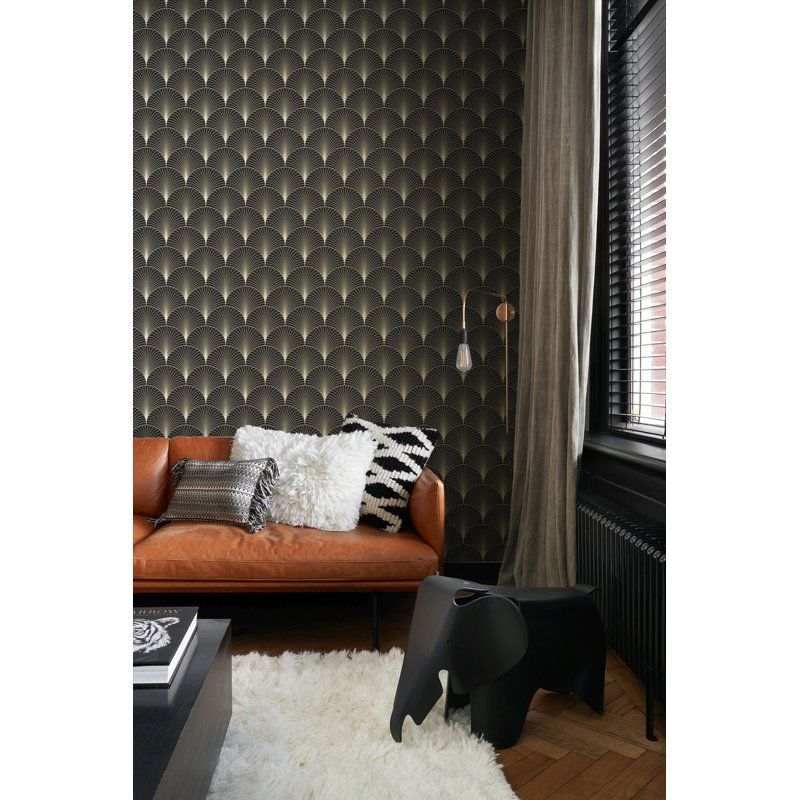 Rouleau de papier peint L 33 pi x l 20,9 po Weinert, Noir