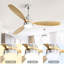 Ventilateur de plafond à profil bas intégré de 52 pouces à DEL avec ensemble d'éclairage et télécommande pour le salon