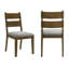 Ensemble de salle à manger 7 pièces : table à rallonge de 40 cm, chaises rembourrées, bois massif, fini chaleureux, mobilier en bois brun.-1134594348