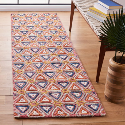 Tapis rouge / bleu marine Rubalcava