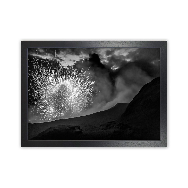 T=0 by Karsten Wrobel - Print on Canvas, 25cm H x 34cm W x 3cm D, Black Framed