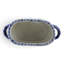 Jardinière ovale pour bain de pieds en porcelaine bleue et blanche à décor paysager
