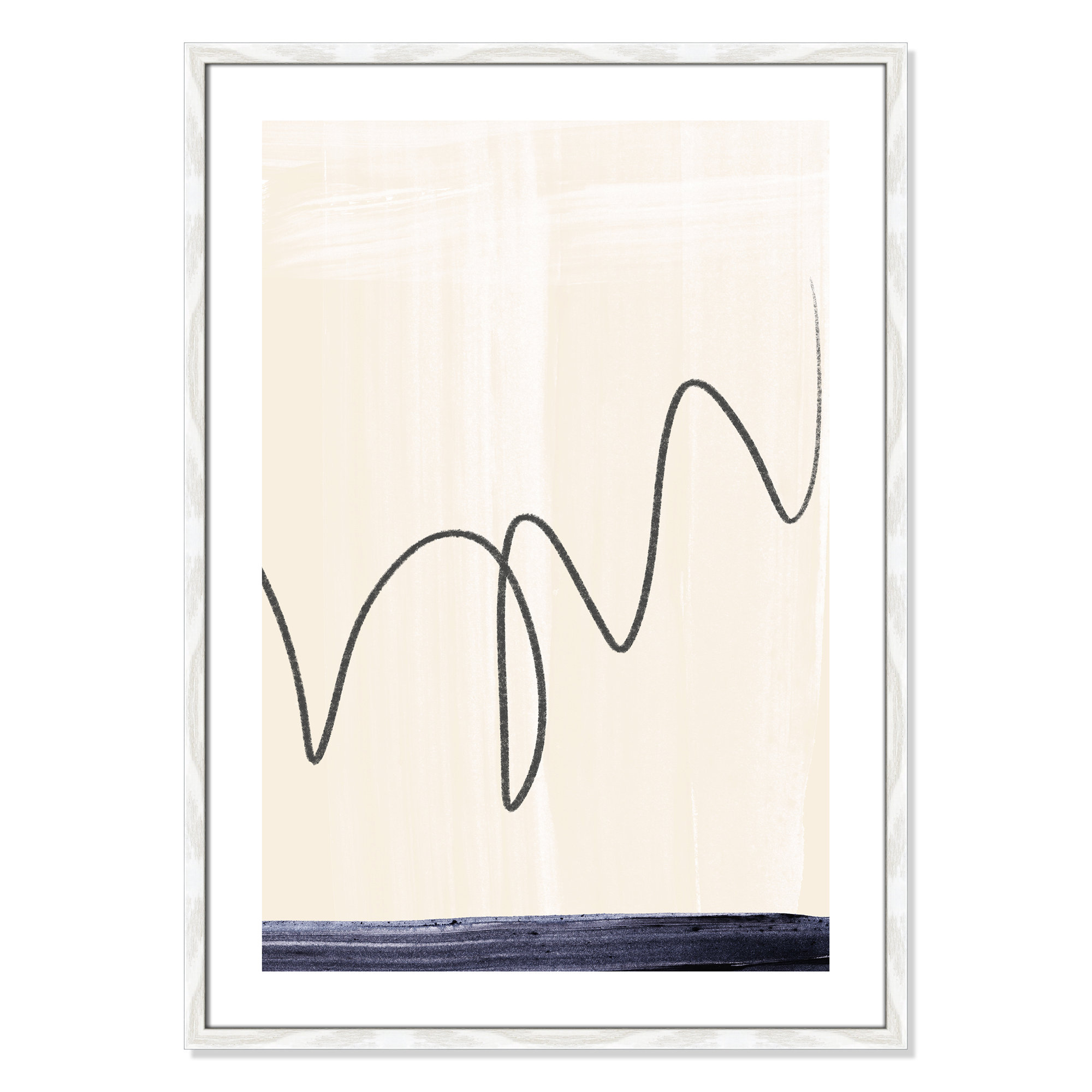 Departured II - Picture Frame Painting Print, 35.5" H x 25.5" W x 0.75" D, White Framed Paper