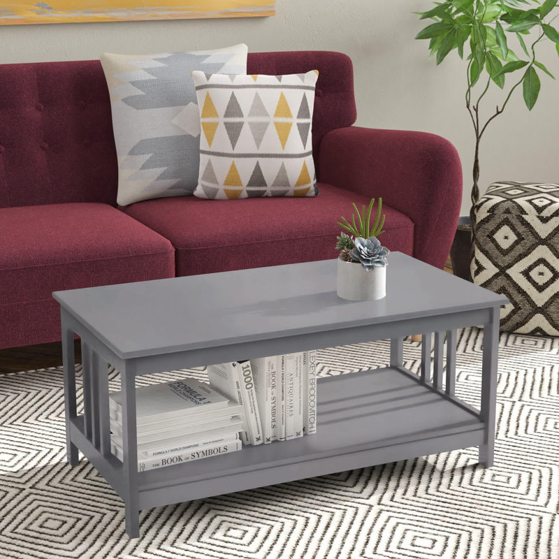 Table basse de 39,50 po avec tablette Aidia, Gris