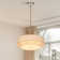 18" Pendant Light Fixture with 2-Layer Fabric Shade, Swivel Joint Hanging Light Fixture for Bedroom
