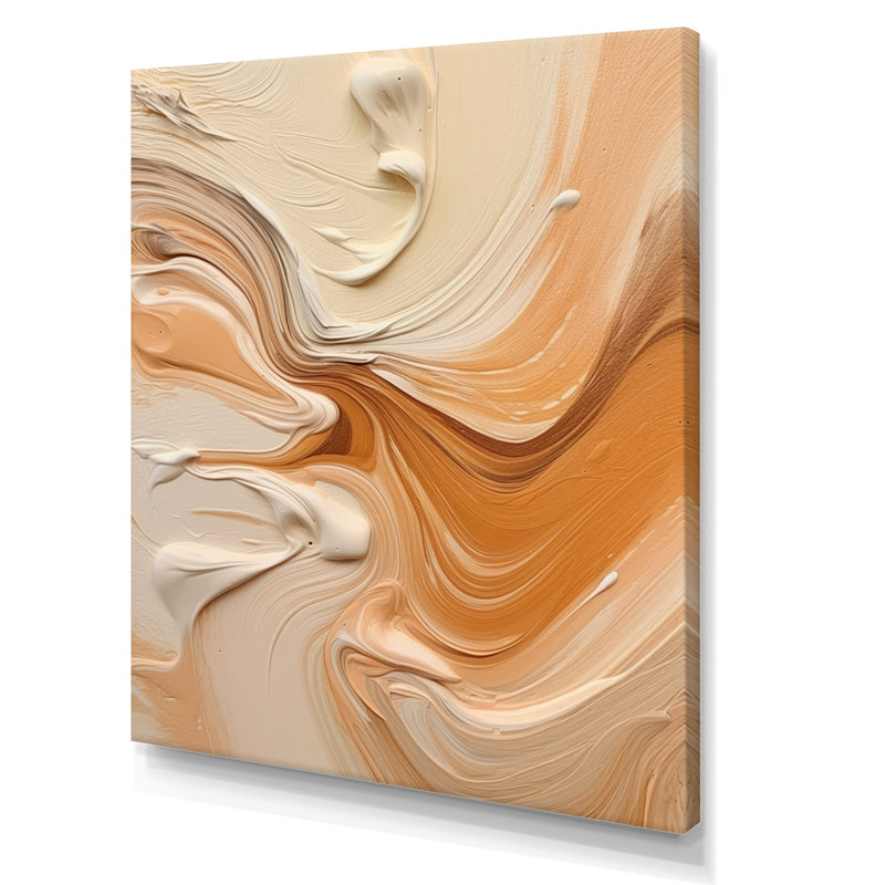 «Orange» et «Beige», impression sans cadre III, Toile tendue, 20" H x 12" W